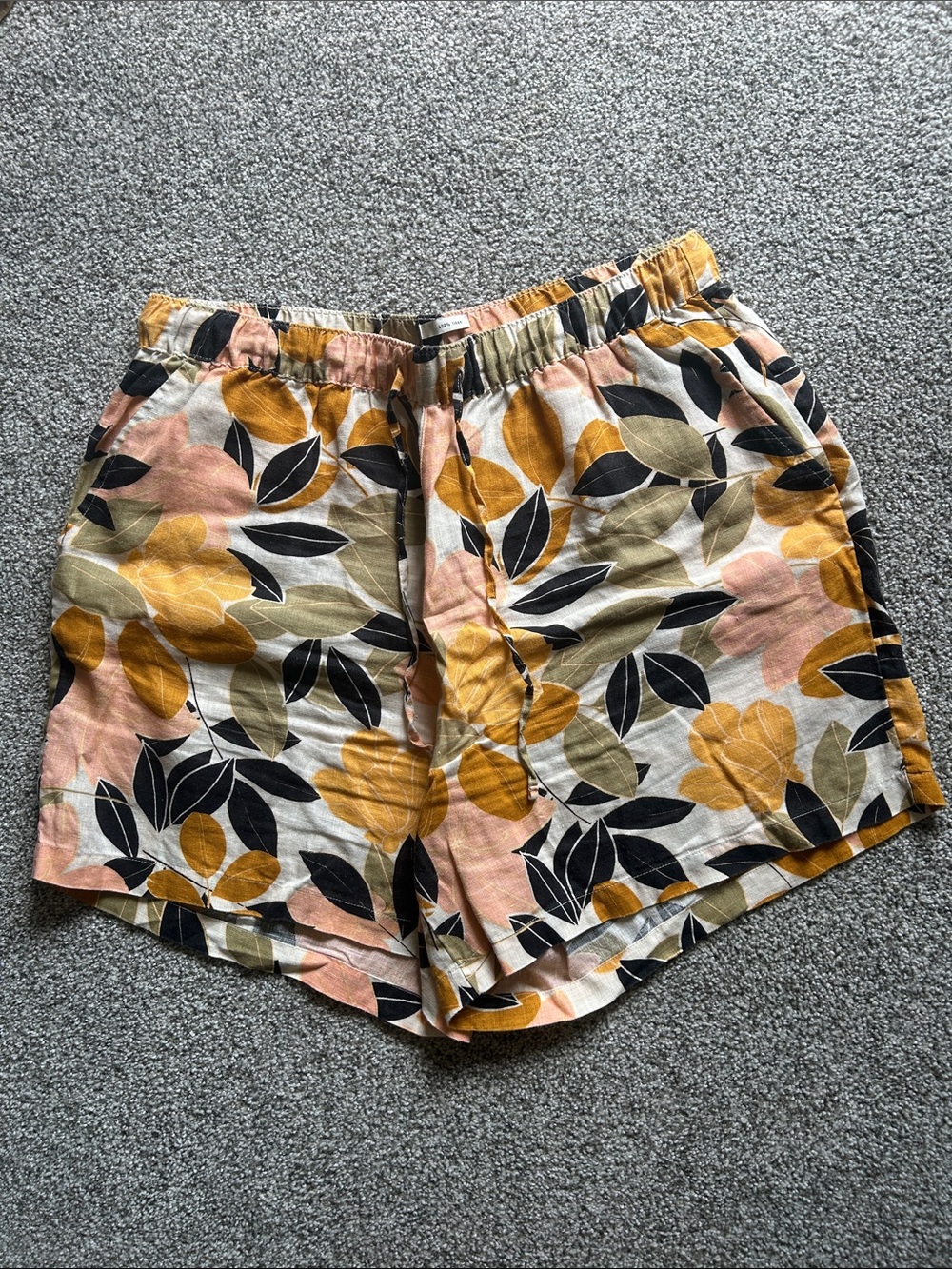 Rachel Zoe Floral Leaf Print Bermuda Shorts - Mustard, Pink, Olive, Black